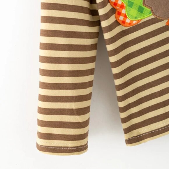 Boutique Thanksgiving Turkey Boys Long Sleeve Shirt - Picture 3 of 5